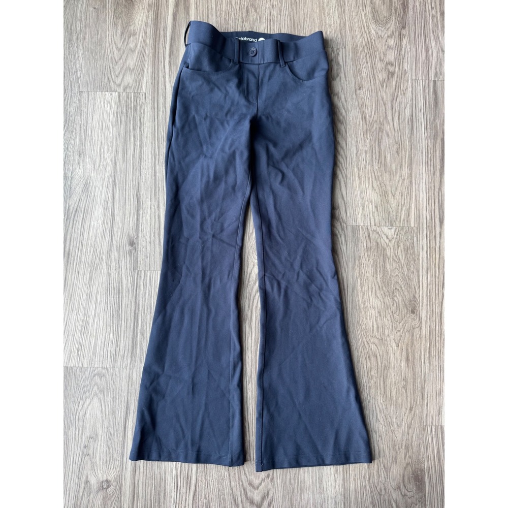 Betabrand Dress Pant Yoga Pants Navy Blue Bootcut XS Petite Womens Work Trousers
